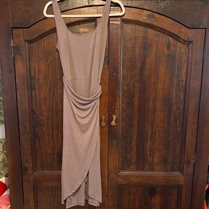 Casual Tan Sleeveless Dress